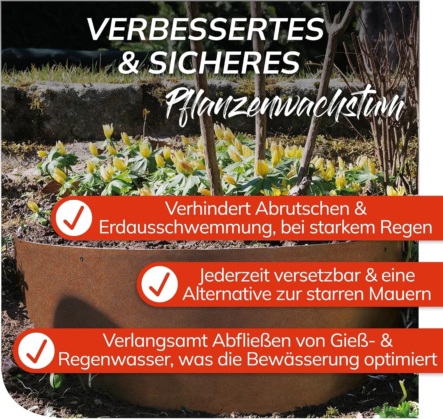 bellissa Hangpflanzschale Collina Corten (5 Stück)