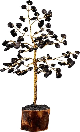 Miniatura 8 de FASHIONZAADI Árbol de dinero bonsái de piedra natural de turmalina negra Feng Shui para equilibrio de chakras, buena suerte, protección EMF,