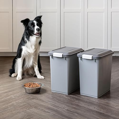 Miniatura 37 de Contenedores de alimentos IRIS para mascotas con tapas herméticas, Azul Azul marino