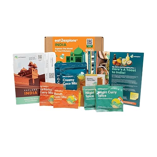 Miniatura 24 de eat2explore Kit de cocina global: recetas auténticas, especias esenciales, diversión cultural y maridajes de bebidas expertas, perfecto para citas