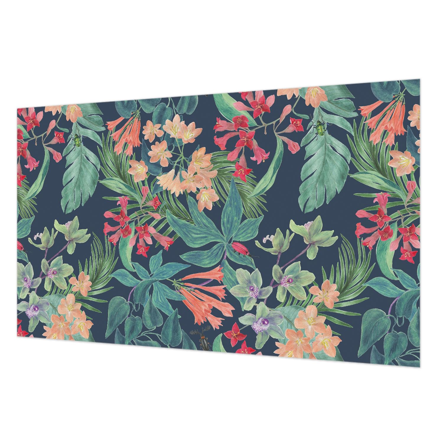 Papier peint intissé fleurs tropicales grand format pour masquer les défauts