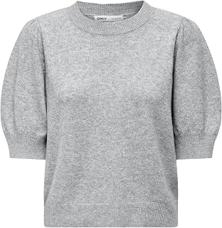 ONLY Female Knitted Top ONLRICA Knitted Top L Light Grey Mix