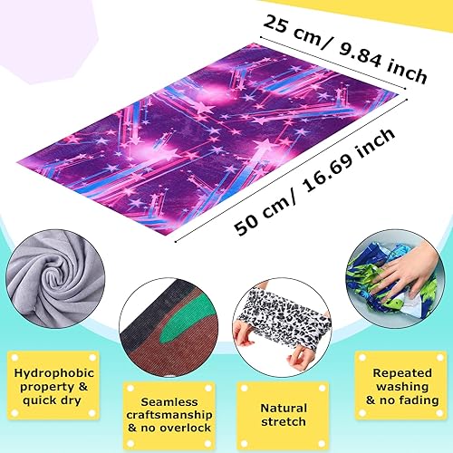 Miniatura 2 de JaGely 50 Pieces Neck Gaiter Sports Neck Head Wrap Headband Scarf Face Bandana Hair Wrap Neck Tube Balaclava for Women Men