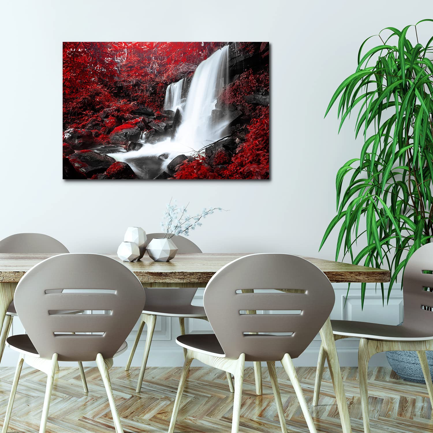 Amazon.com: Nature Forest Wall Art Mountain Waterfall