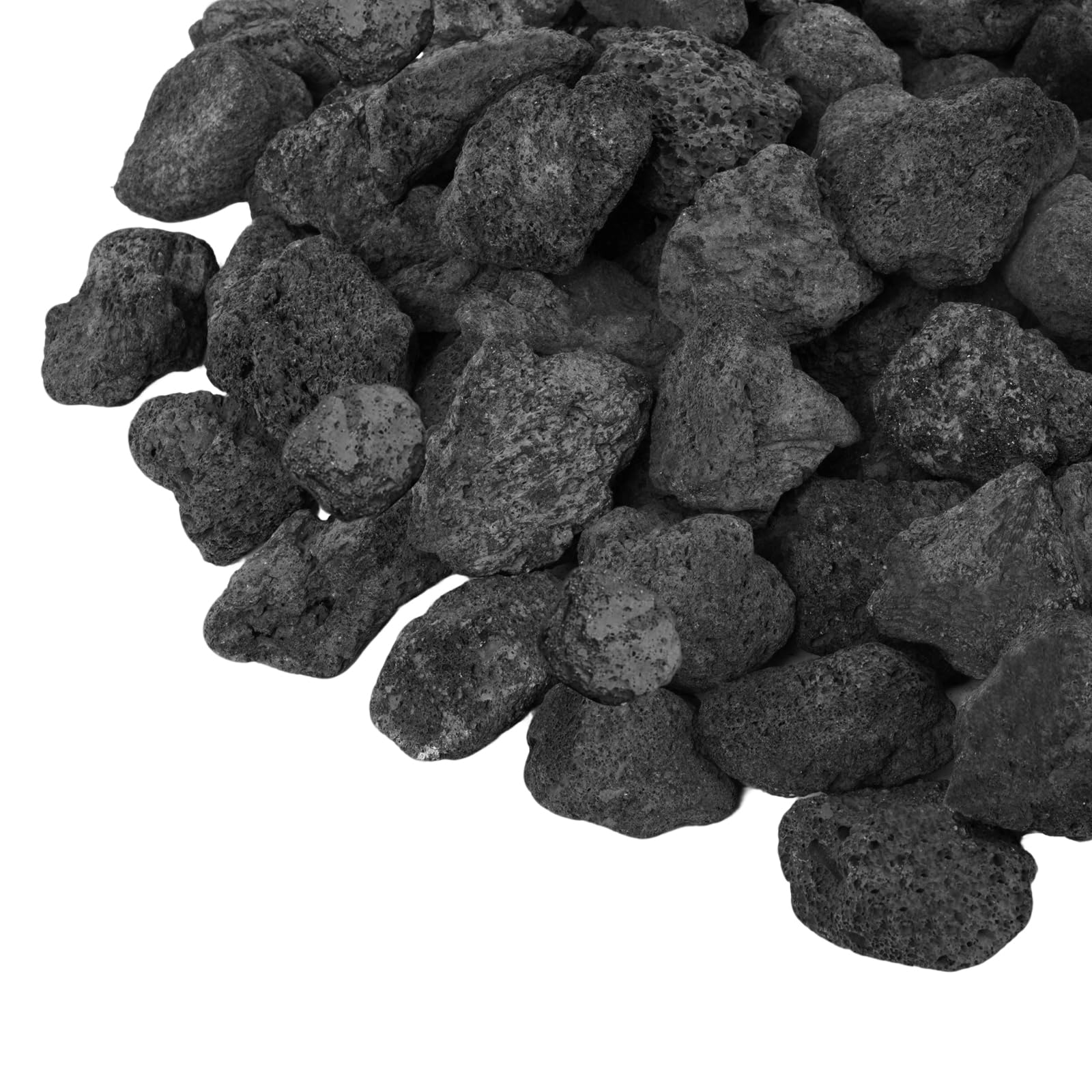 Photo 1 of GASPRO 10 lb Large Lava Rocks, 3-4 Inch, Ideal for Outdoor Fire Pits, Indoor Fireplaces with Propane and Natural Gas, Black