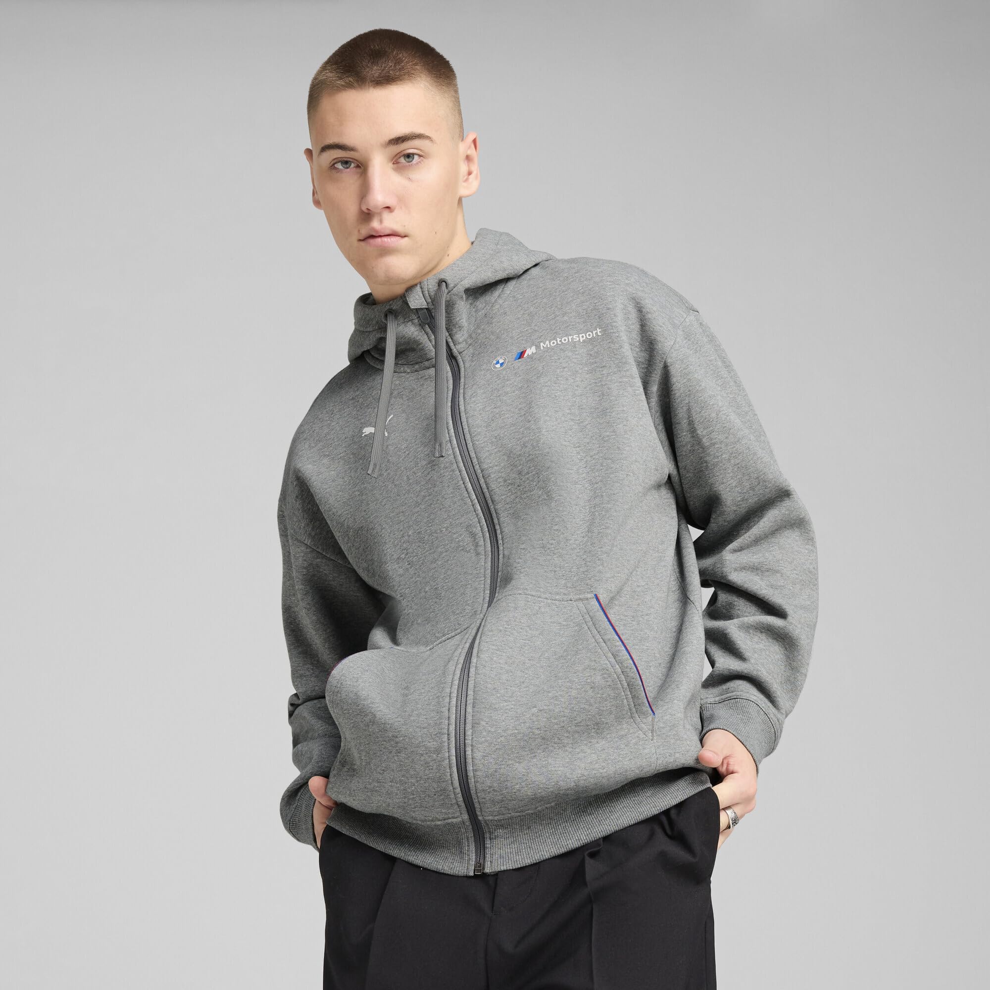 PUMA Kurtki dresowe Mężczyźni Bmw Mms Ess+ Fz Hooded Jacket Fl (1 w zestawie)