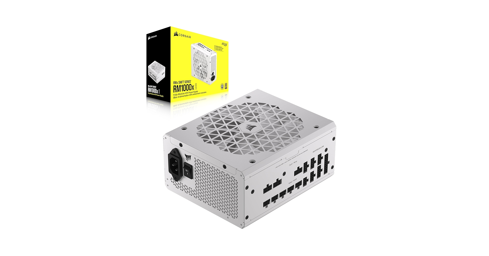 電源ユニット Corsair RM1000x Shift White RM1000x SHIFT 80 PLUS Gold Fully Modular ATX Power Supply