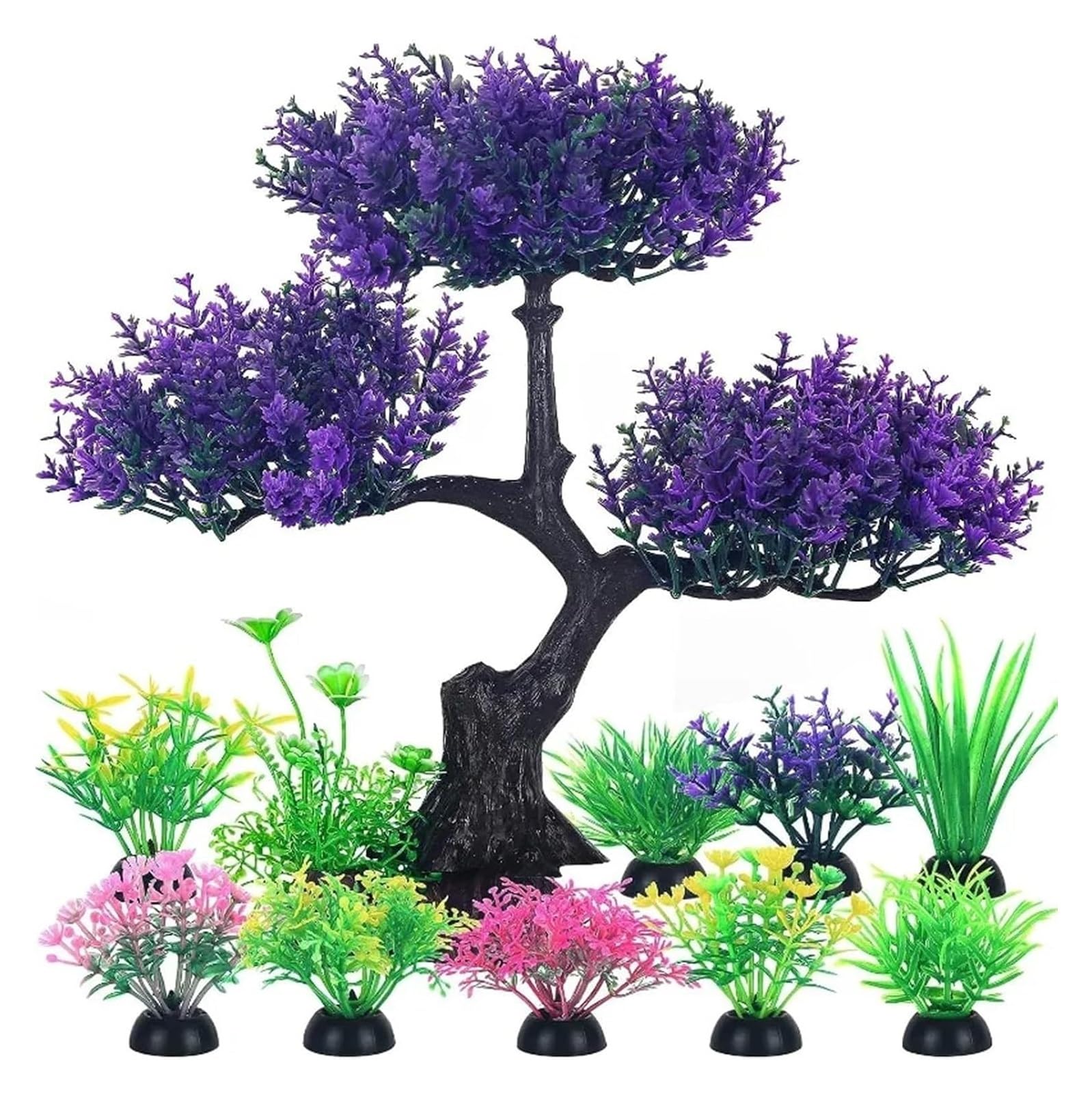 UULIMAXONT Simulated aquarium plants, Artificial ABS Aquarium s Fish Tank Water Weeds Decoration Multicolor