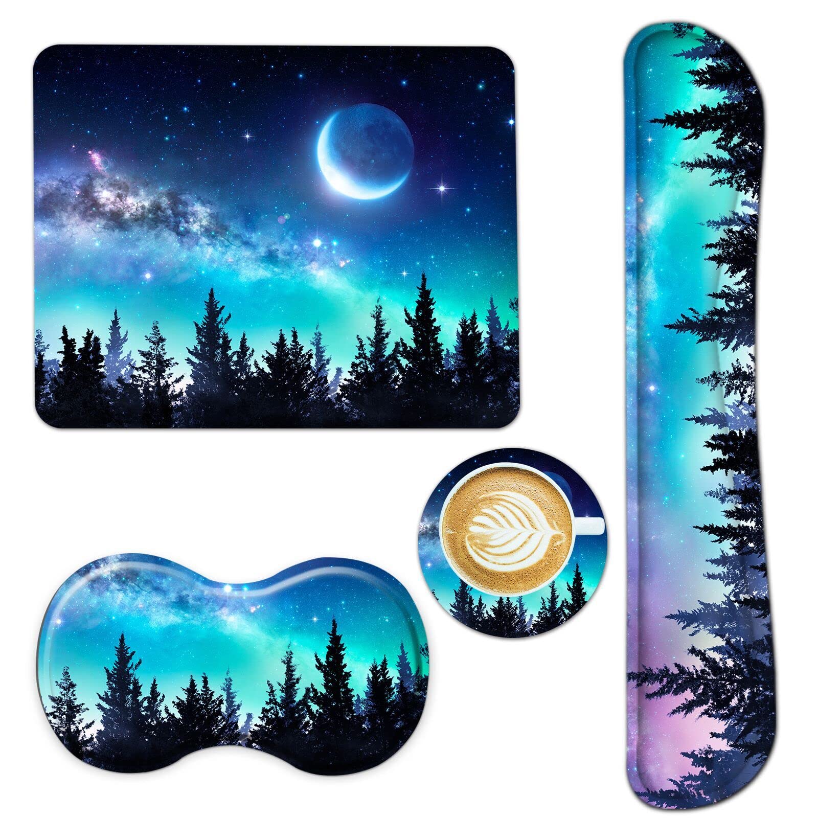 AIMSA Keyboard Wrist Rest Support Mouse Pad Mouse Wrist Rest Coaster Ergonomic Memory Foam Anti-Slip Rubber Base 4