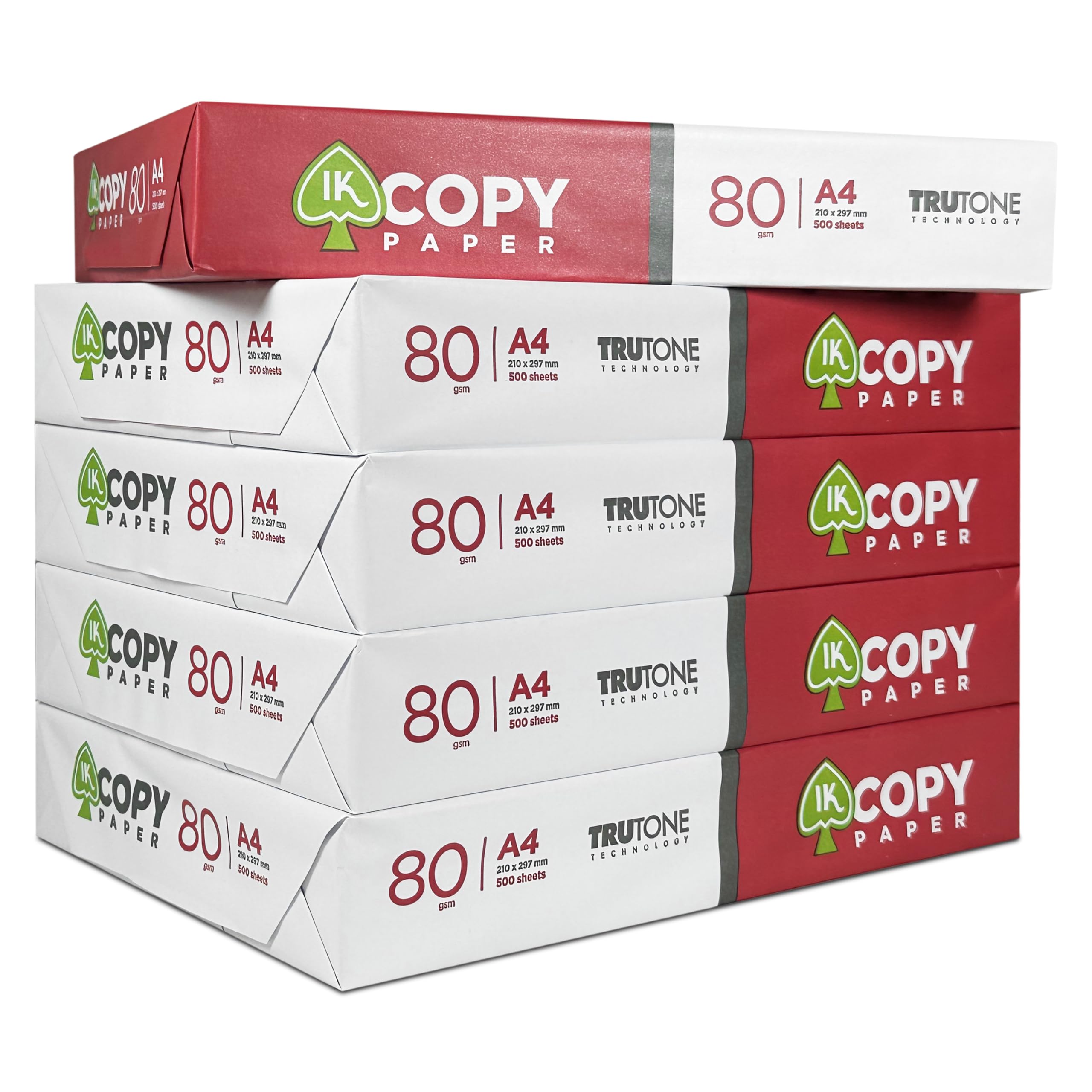 Copy Paper – 2500 Fogli DIN A4 80 g – Per Ufficio, Stampanti Laser, Inkjet, Fotocopiatrici, Fax, Casa