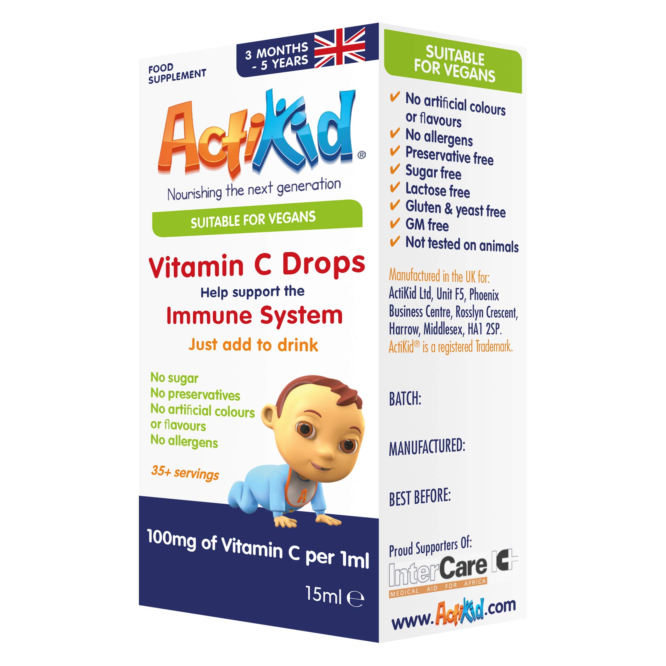 Buy ActiKid C Drops 100mg per 1ml 15ml for Infants and Children