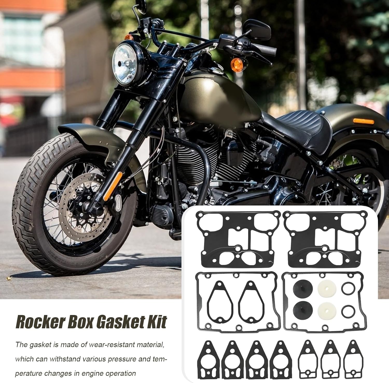 C9588 Rocker Box Gasket Kit, Replacement for Harley Twin CAM Engine 1999-2005