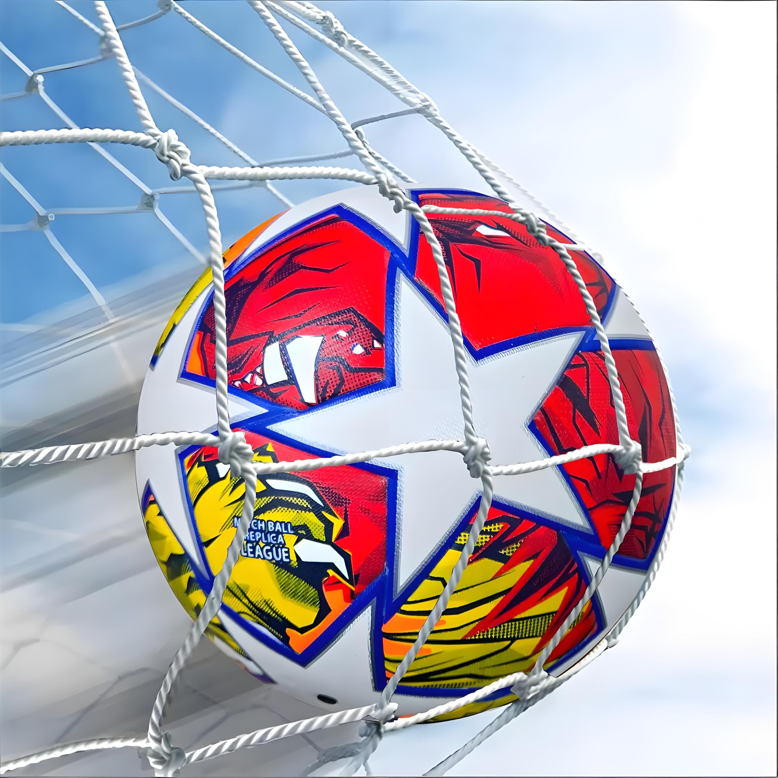 Liga Fußball, Geburtstagsgeschenk Nr. 5 Fußball, nahtlose Nähte für Haltbarkeit, wasserdichtes PU-Leder, inklusive Pumpe und Ballnadel-Netz-Aufbewahrungstasche für einfaches Tragen
