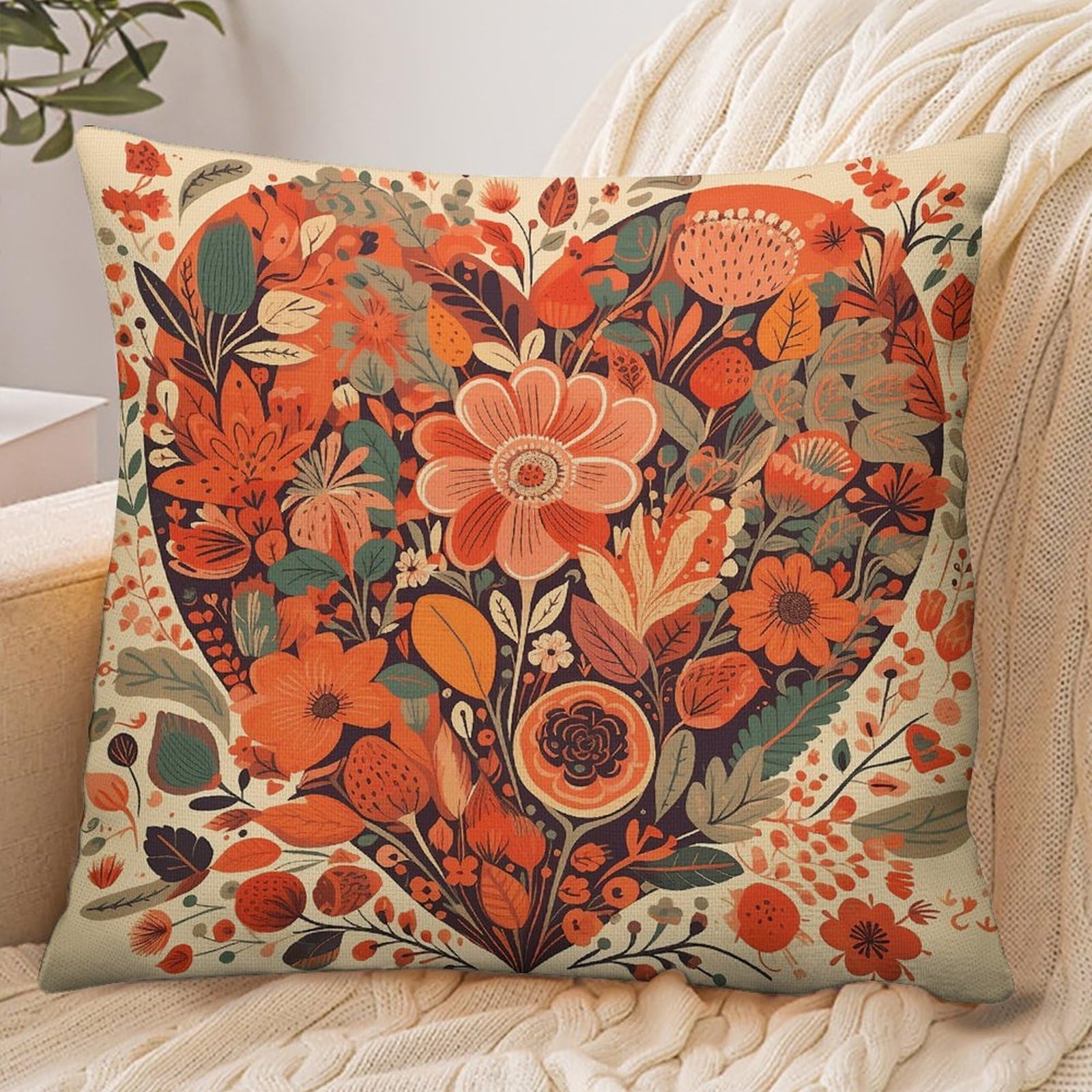 Fekiloot Style Folk Flowers Pillowcase Pillow Sham Pillow Case