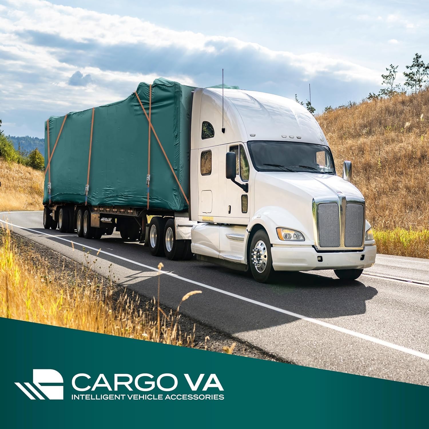 CargoVA® Lot de 2 Sangle a Cliquet Robustes de 2000 kg, Certifiées TÜV/GS et DIN Sangle Arrimage, Largeur 35 mm x 6 m, Sangles à Cliquer Idéales pour les Applications Professionnelles