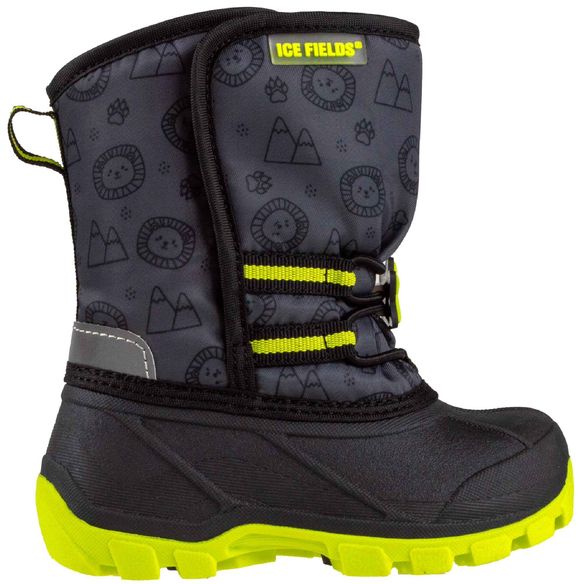 Ice Fields Flake Toddler Little Kids Snow Winter Boots, Warm, Waterproof Shell, Fleece-Lined Shoes