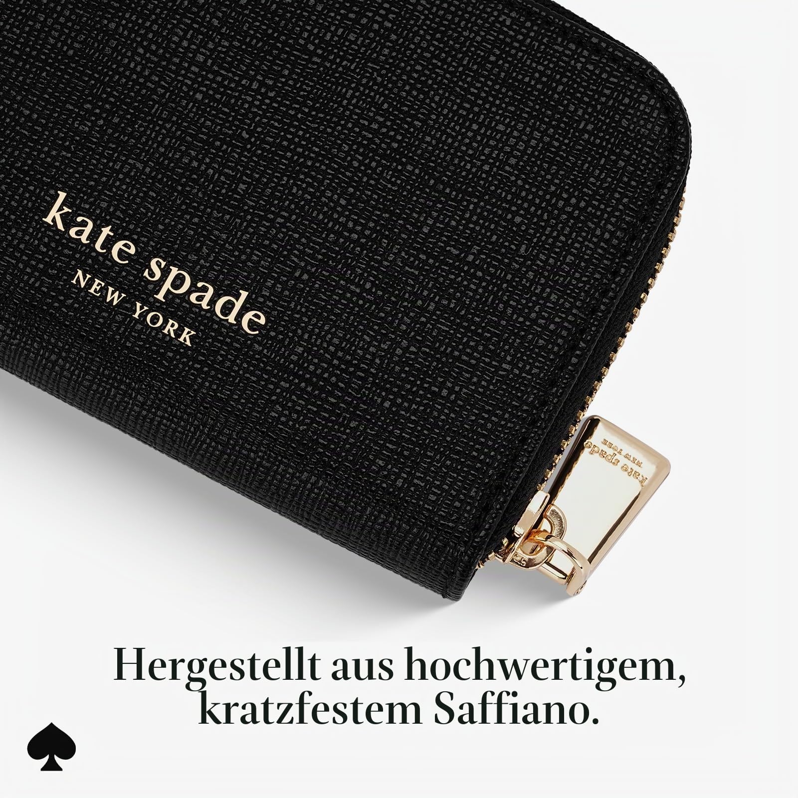 Kate Spade New York Devin Zip Magnetic Wallet/Card Holder - Compatible with MagSafe Phones and Cases - Black
