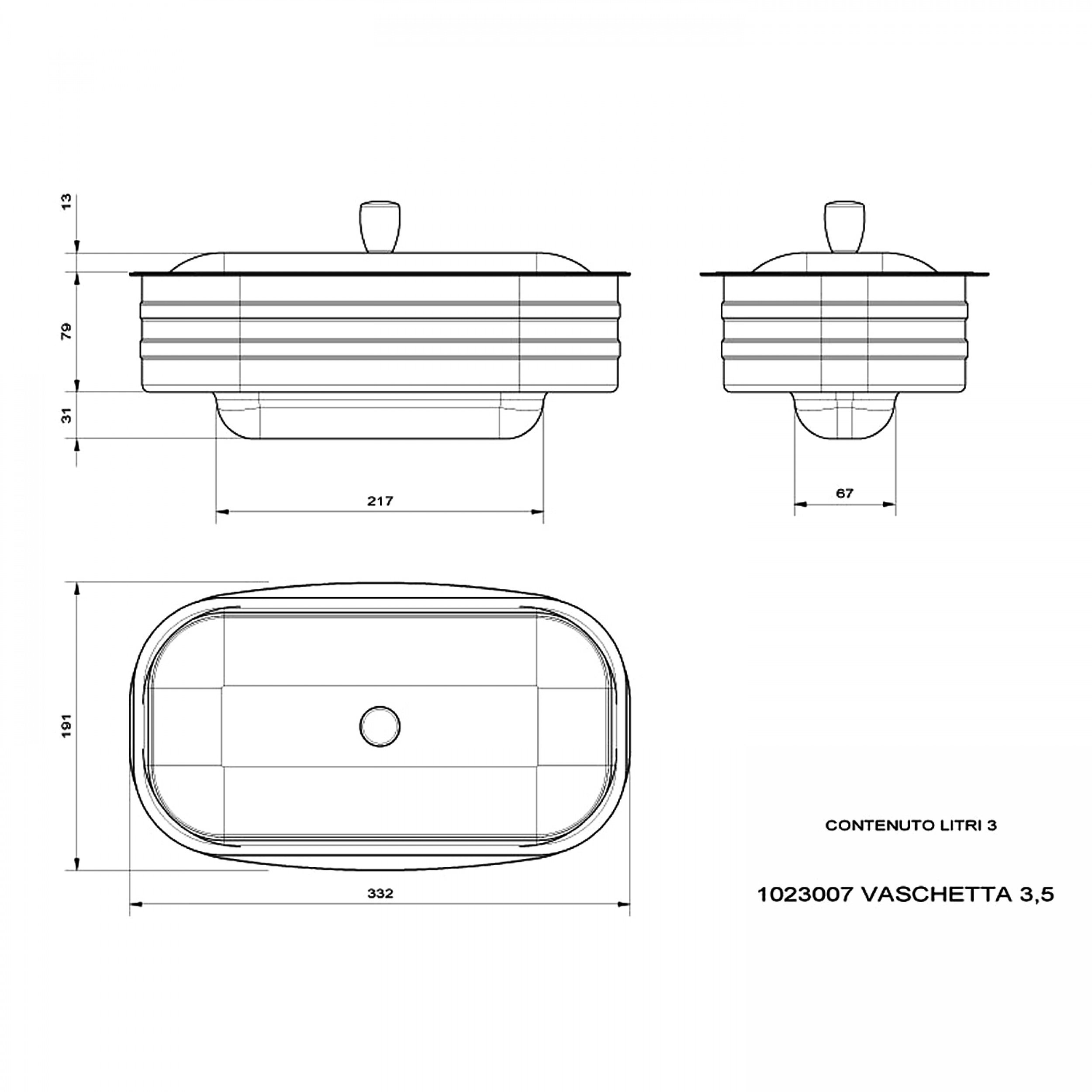 VASCA ACCIAIO INOX