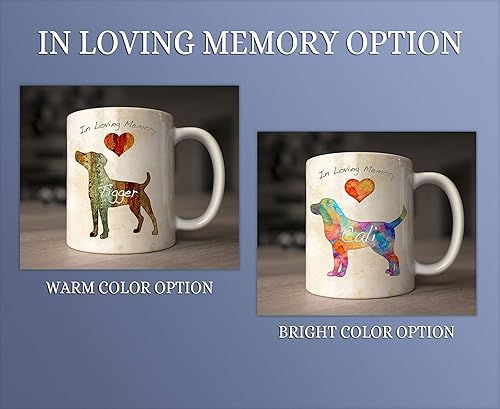 Vista 4 de Clumber Spaniel Dog Breed Mug by Dan Morris, Personalize with Dog Name