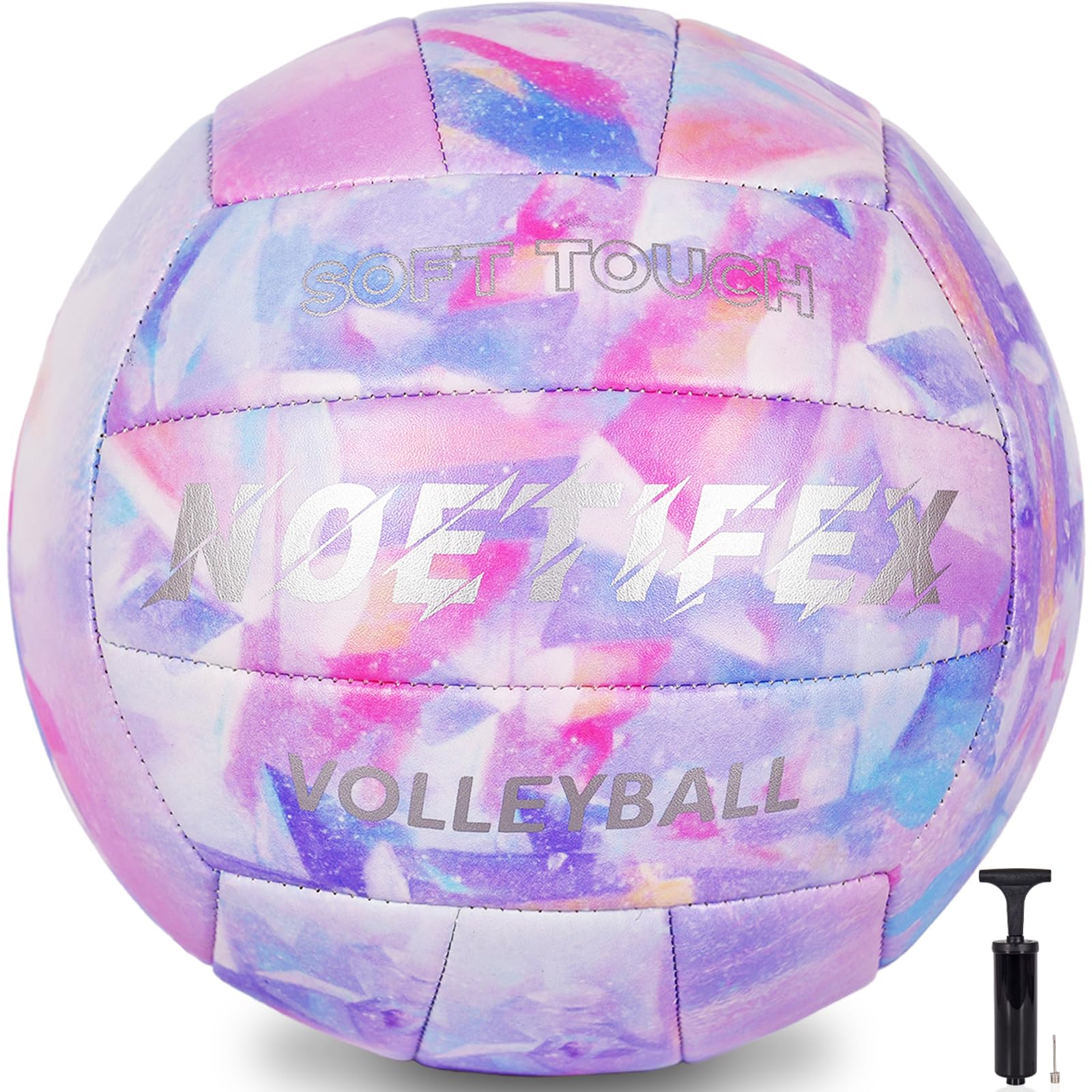 Balón de voleibol de piel sintética suave, tamaño oficial 5, grueso, duradero, para interiores y exteriores, impermeable, para playa, piscina, entrenamiento de gimnasio y juegos, diseño
