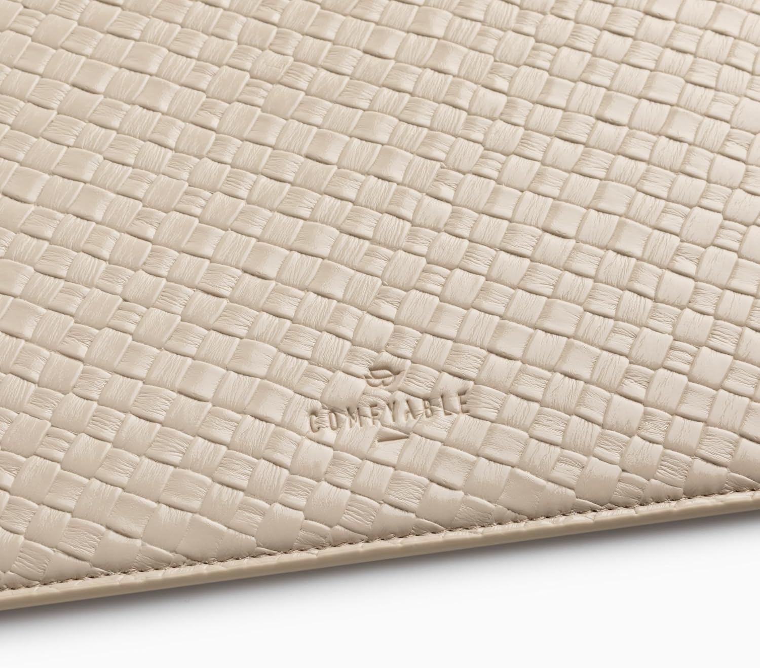Comfyable 13 Inch Woven-Look Laptop Sleeve, Compatible with 13" MacBook Air M5 2026, MacBook Neo & MacBook Pro M2 2022, Slim Faux Leather Computer Case, Beige image 4