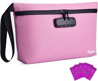 Smell Proof Bag with Combination Lock Large Storage Container Medicine Lock Bag Money Organizer Travel Storage Pouch