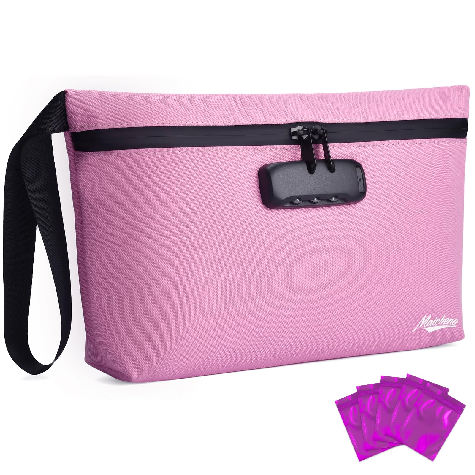 MAICHENGStorage Bag with Combination Lock Large Storage Container Cosmetic Bag Medicine Organizer Travel Storage Case Pouch Great Christmas Gift