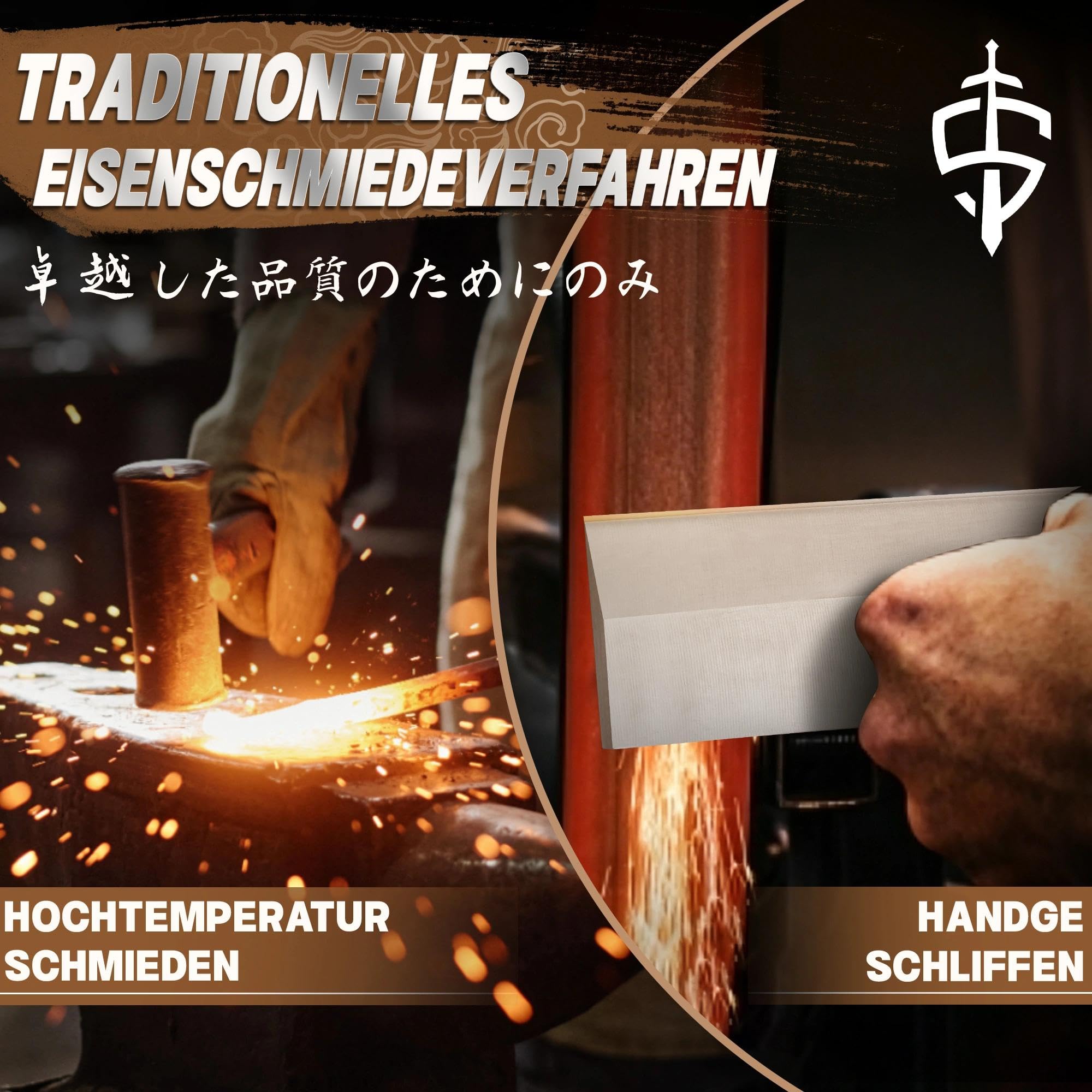 Dream Reach NATA Machete Scharfe, Garten Machete mit Holzscheide and Half Tang Ergonomischer Holzgriff, NATA Beil für Garten, Hof und Camping Outdoor Geschenk für Männer