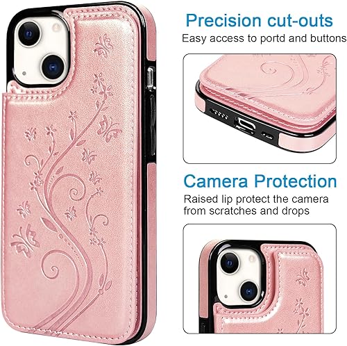 Miniatura 3 de Mavis's Diary Funda con tapa compatible con iPhone 15, funda tipo cartera de piel sintética, funda para teléfono, funda de silicona suave con diseño