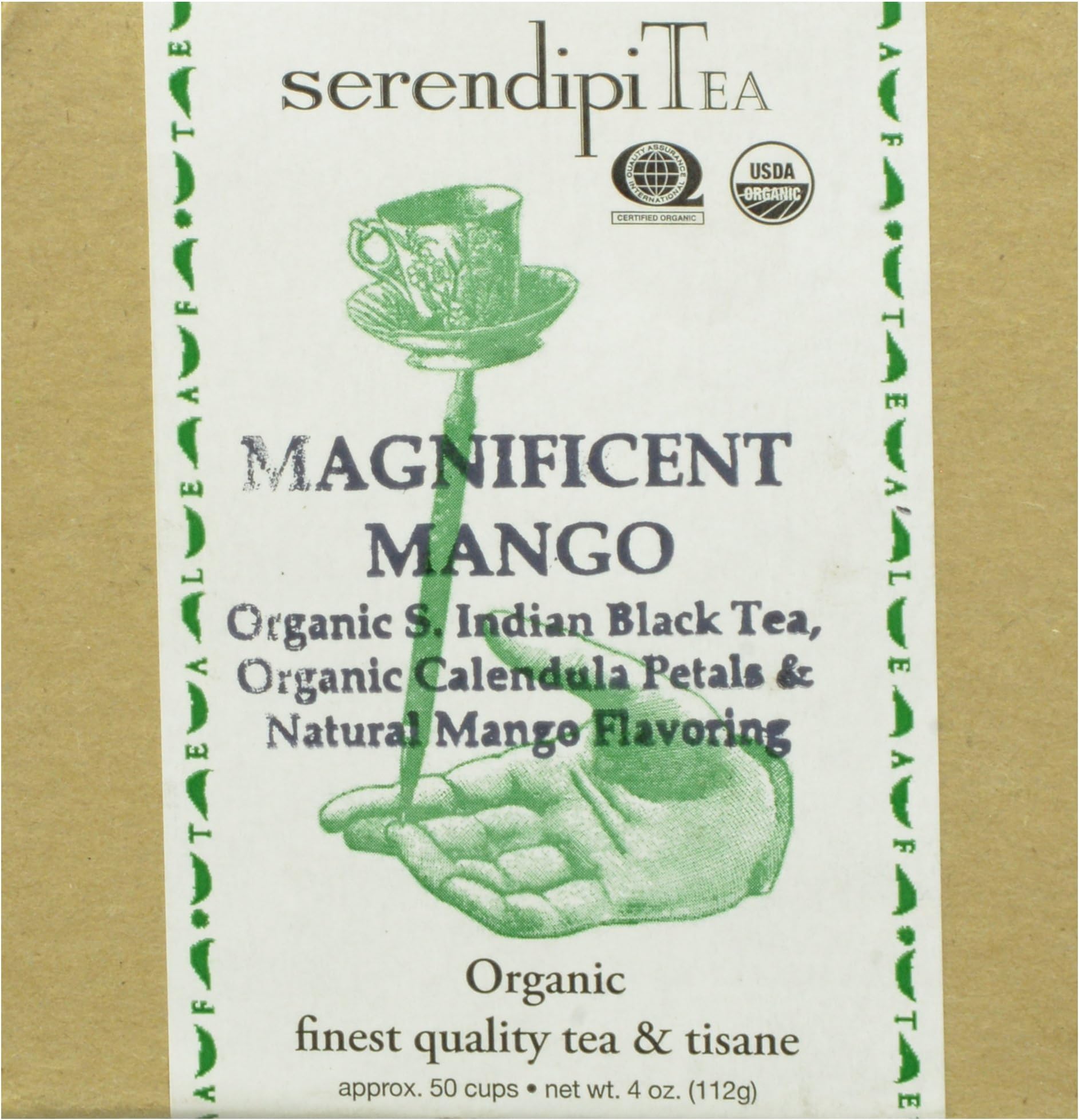 SerendipiTea Magnificent Mango, Organic Indian Black Tea and Organic Mango, 4 Ounce Boxes