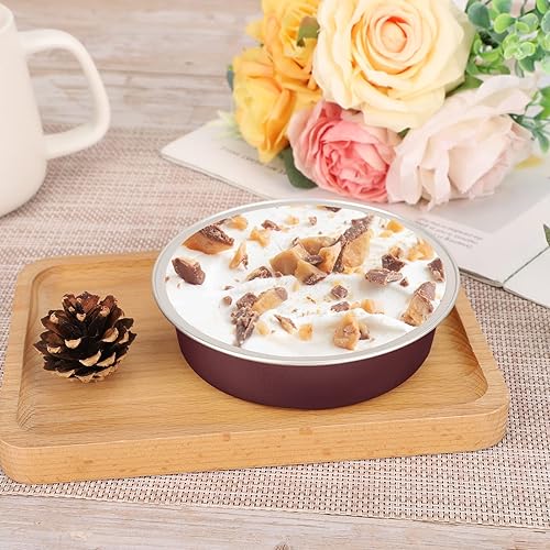 Vista 197 de Beasea Latas desechables para tartas de 4 pulgadas, paquete de 50 mini sartenes con tapas, molde de aluminio dorado de 8 onzas, moldes para tartas