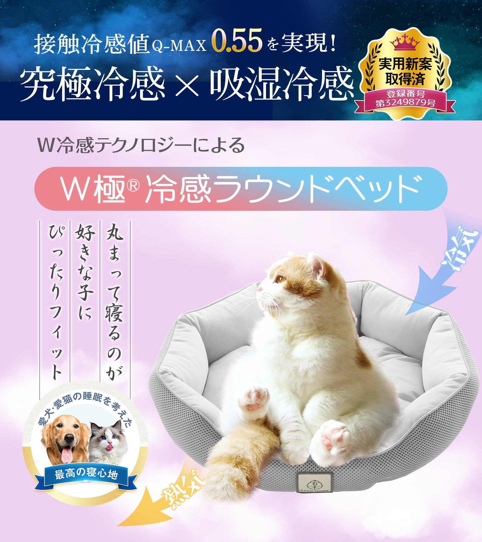 Amazon | RAKU HOME【ダブル極冷感】猫 犬 ベッ夏 ひんやり 冷感 小型