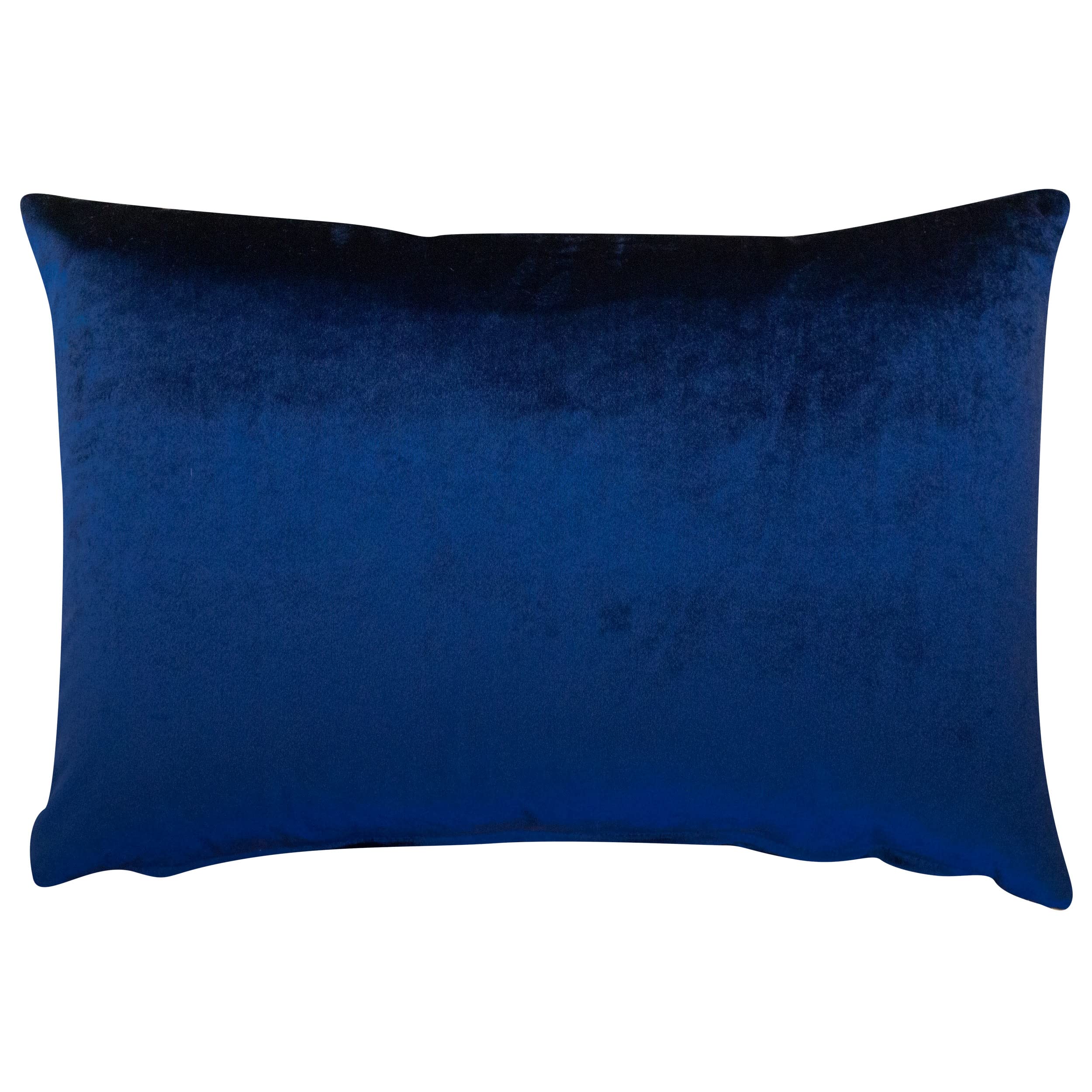 Linen Loft Navy Bella Plain Velvet Boudoir Cushion Cover. Blue Supersoft Velvet Chenille. Modern And On-Trend Home Accessory. 17X12" Rectangle Cover Only