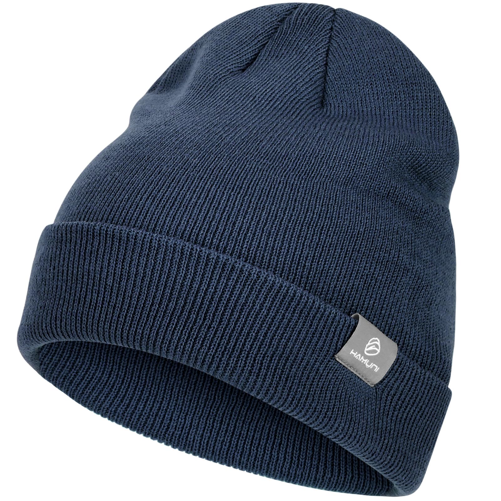 HAMUNI Beanie Mütze für Herren Damen Winter Warme Beanies Unisex Klassische Wintermützen Strickmütze Dehnbare Weiche Acryl Beanie Hat Vintage Einfarbig Strickmütze