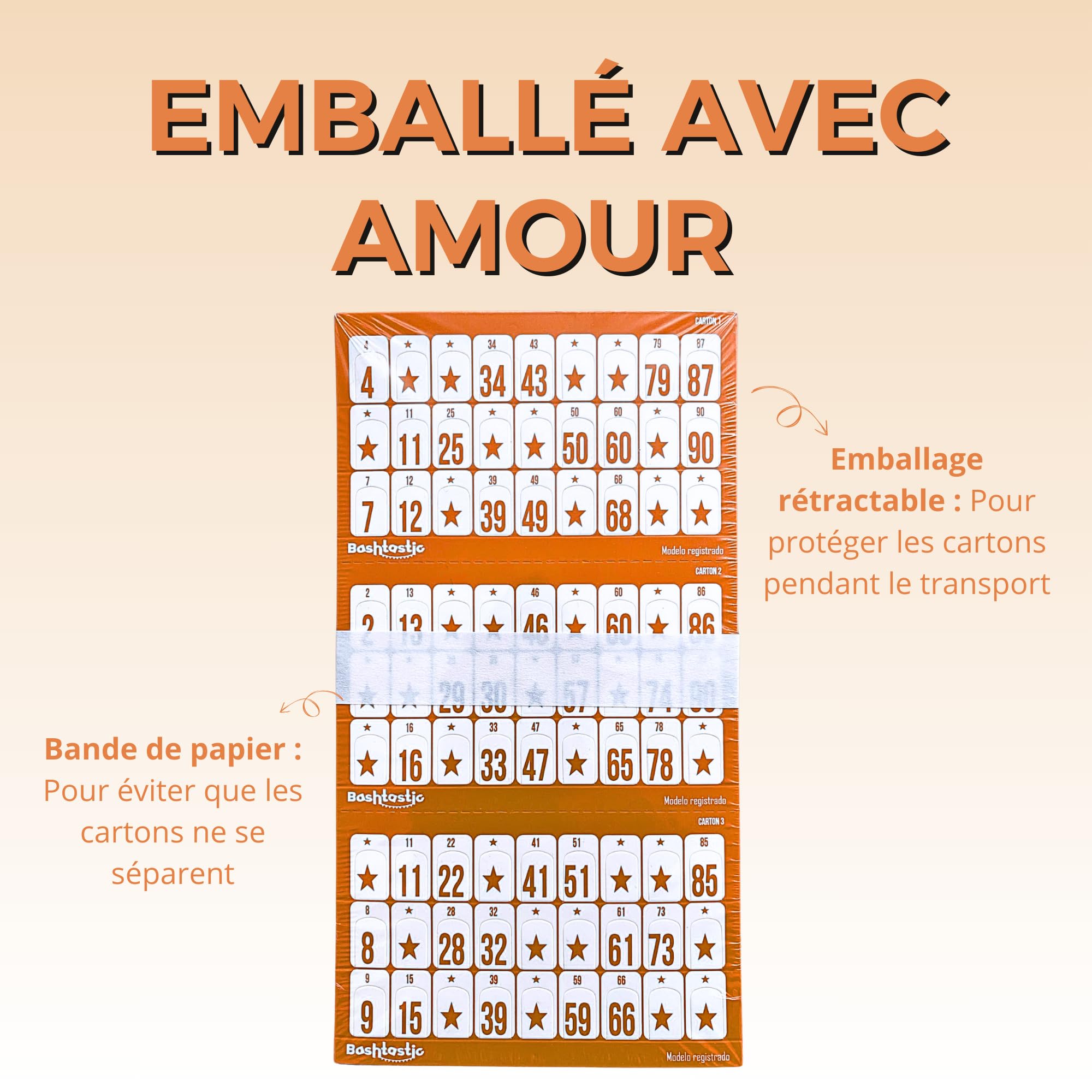 Carton Loto - 1008 Cartons Loto pour Le Loto Bingo. Cartons Découpés, Réutilisables, Numérotés et Différents Les UNS des Autres. Marquage au Doigt, Pas Besoin de Jetons.