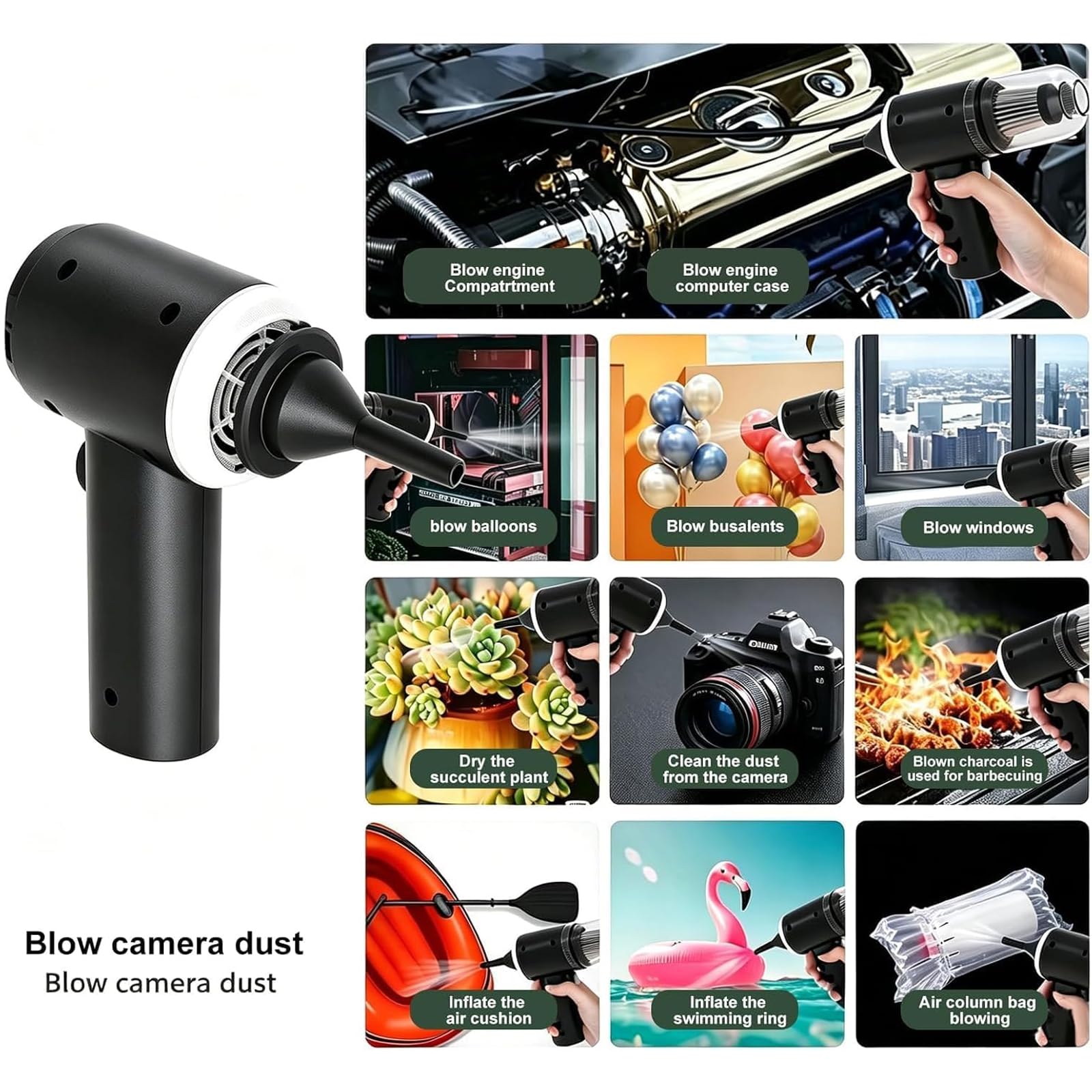 SCOVEE Handheld Staubsauger, Mini Tragbar Staubsauger, 20000PA Leistung, Super Leistungsstarke 4-in-1 Multifunktionalität, Einfach zu tragen, Geeignet für Büro, Auto, Zuhause, Büro
