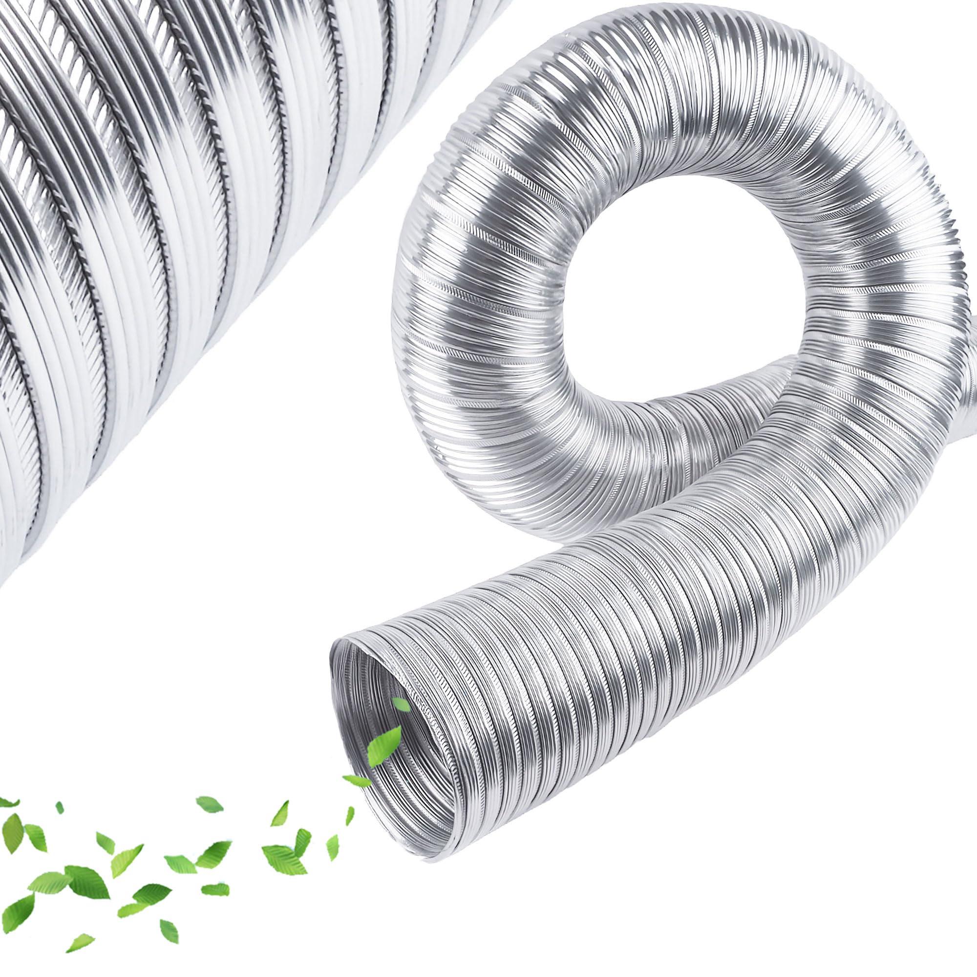 Alu Flexrohr Ø 140mm Länge 3m Abluftschlauch Klimaanlage Wellrohr Lüftungsschlauch Lüftungsrohr Trockner, Ofen Hitze Korrusionsbeständig