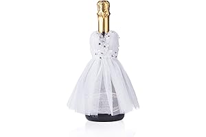 White Tulle Dress Wine Bottle Cover