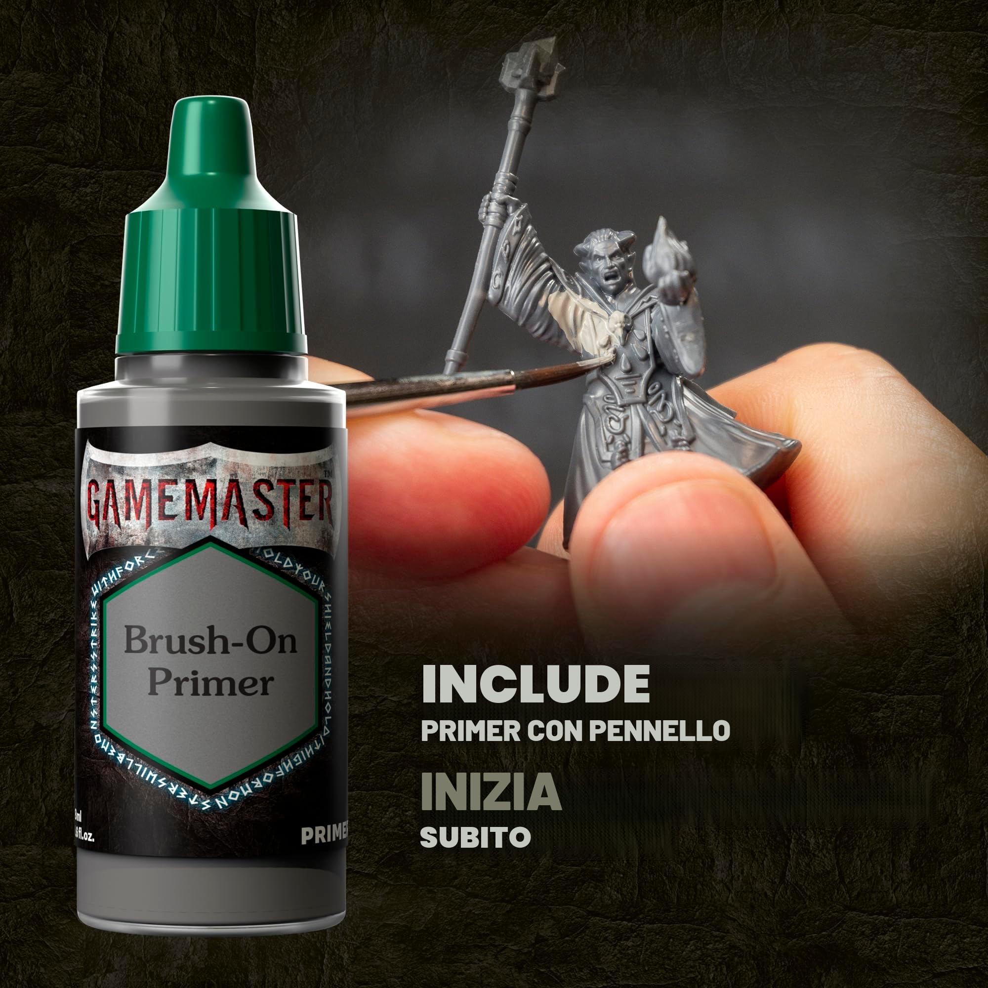 The Army Painter, GameMaster: Adventure Starter Role-playing Paint Set, 15 x 18 ml Warpaints Fanatic, incl. primer, 5 miniatures & 1 pennello – per D&D e Warhammer