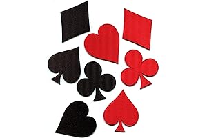 Eight Black Diamond Poker Patches