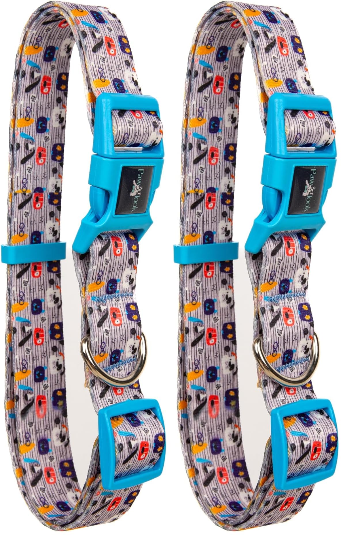 Köpek Boyun Tasması – Geri Dönüştürülmüş, Ayarlanabilir, Emniyet Tokalı – Küçük ve Büyük Irklar için – Tüy Toplamaz, Yıkanabilir, AirTag & İsimlik Uyumlu, Woof,Large (2 paketi)