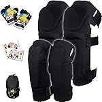Soft-Style Kids Knee and Elbow Pads with Bike Gloves, Flexible Impact-Resistant Gear for Ages 2-11, Designed for Balance Bikes, Roller-Skating, and Skateboarding ((2nd Gen) Black, Medium)