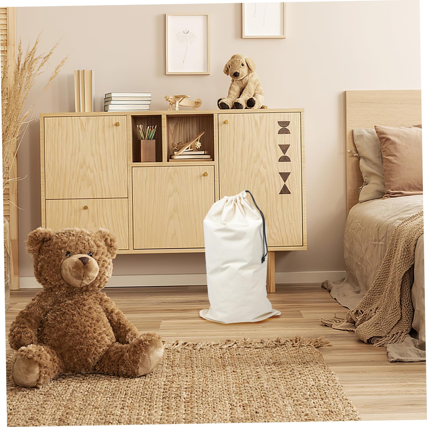 2pezzi Borsa Coulisse per Lavanderia Sacchetto Organizer per Vestiti e Trapunte Design Pratico per Viaggio e Riposto