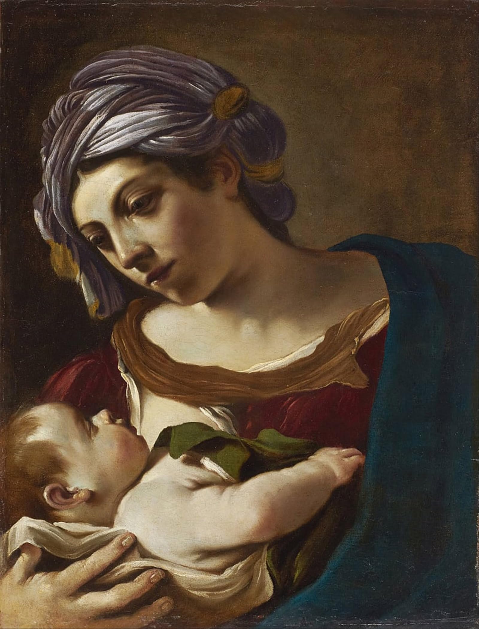 POSTERIIk Vintage Art Print Images Pictures Print Lady and Child by Guercino Modern Colour Posters for Office Home Decor 60x90cm