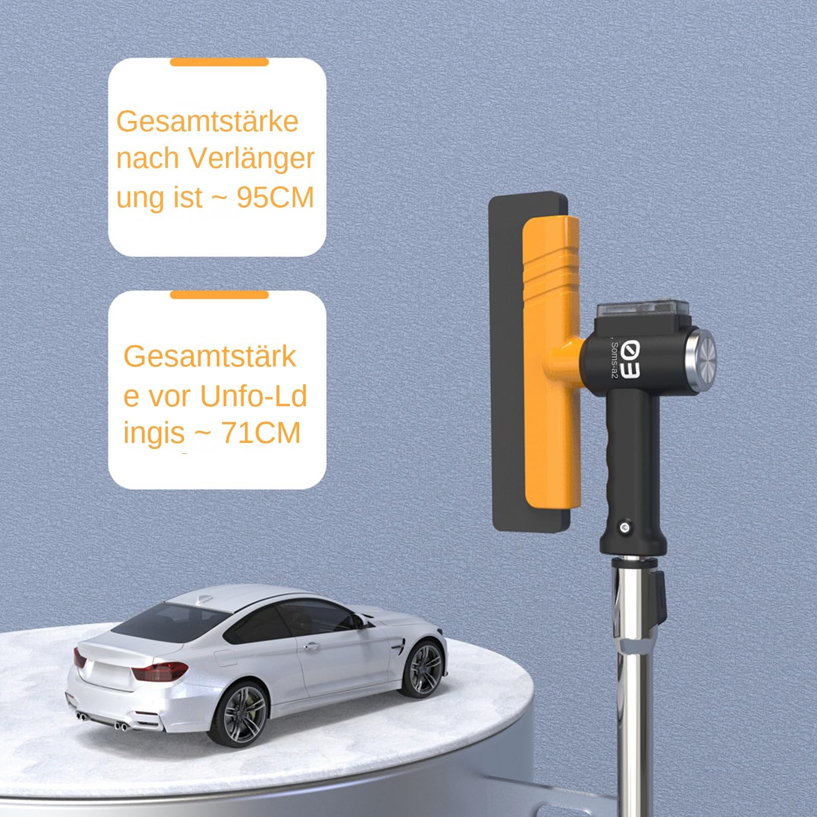 Snow Scraper Car, Light Ice Remover, chowane narzędzie do czyszczenia szyb, akcesoria do czyszczenia pojazdów zimowych, Heavy Duty Automotive Scrapers for, Windshields, Driveway, garaż, 108 cm