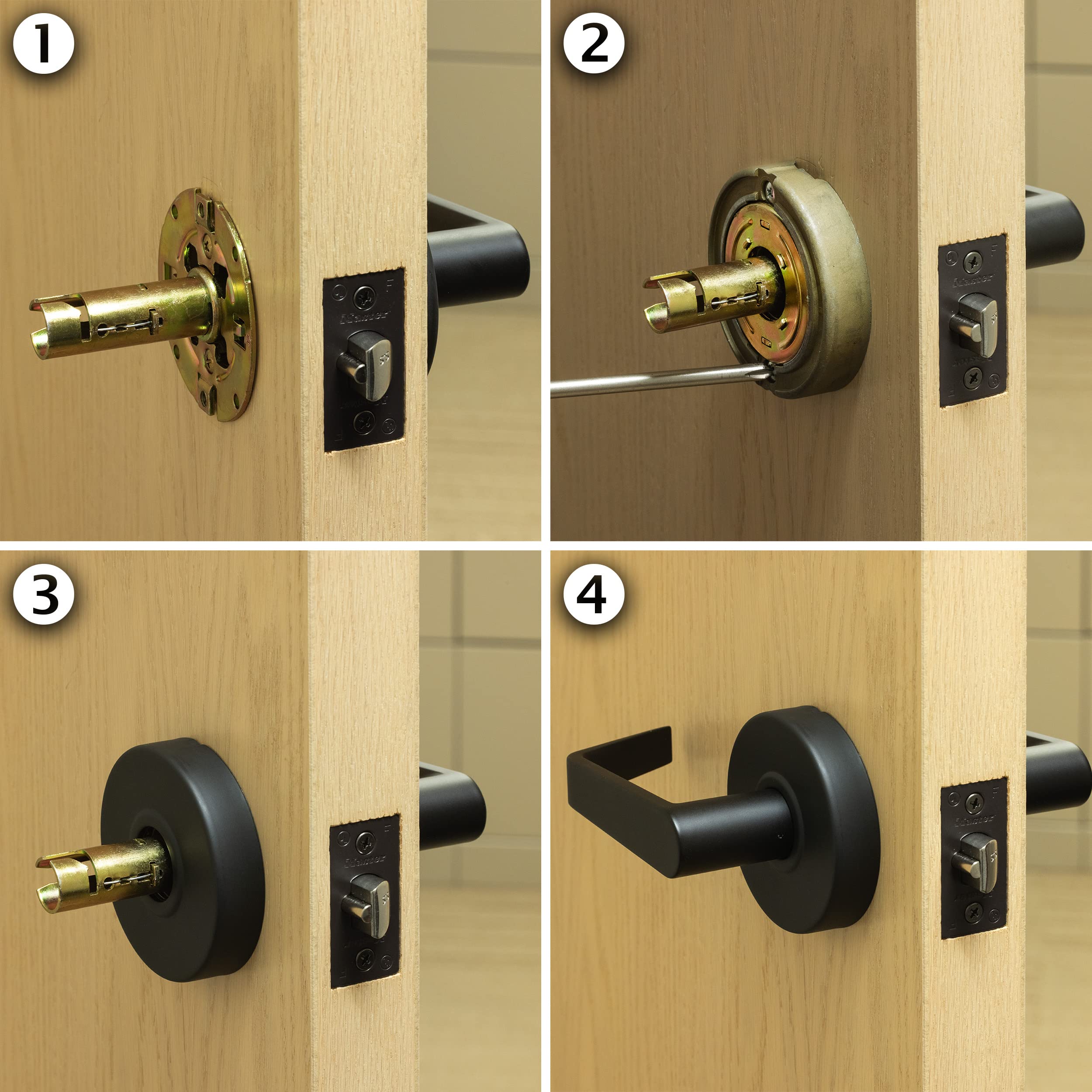 Master Lock SLCHSR10B Heavy Duty Lever Style, Grade 2 Commercial Storeroom Door Lock with Bump Stop, Oil Rubbed Bronze Finish - Image 4
