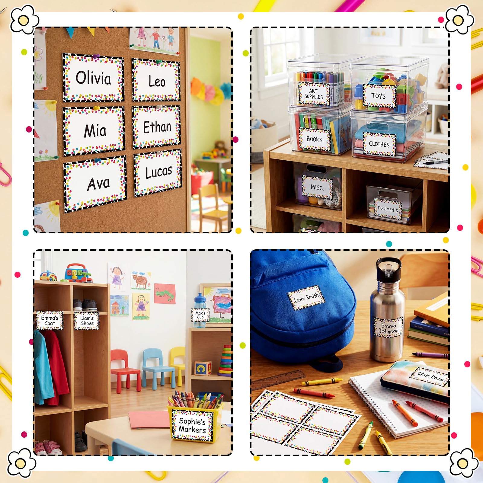 Tenceur 180 Stück bunte selbstklebende Etiketten für Notizbuch, 8,9 x 6,3 cm, Regenbogen-dekorative Etiketten für Büro, Zuhause, Bücher, Klassenzimmer, Organisationsbedarf