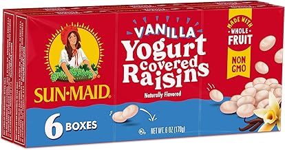 Sun-Maid Vanilla Yogurt Coated Raisins - (6 Pack) 1 oz Snack-Size Box - Yogurt Covered Dried Fruit for Lunches and Back To School Snacks