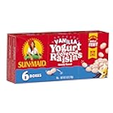 Sun-Maid Vanilla Yogurt Coated Raisins - (6 Pack) 1 oz Snack-Size Box - Yogurt Covered Dried Fruit for Lunches and Back To School Snacks