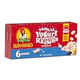 Sun-Maid Vanilla Yogurt Coated Raisins - &lpar;6 Pack&rpar; 1 oz Snack-Size Box - Yogurt Covered Dried Fruit for Lunches and Back To School Snacks